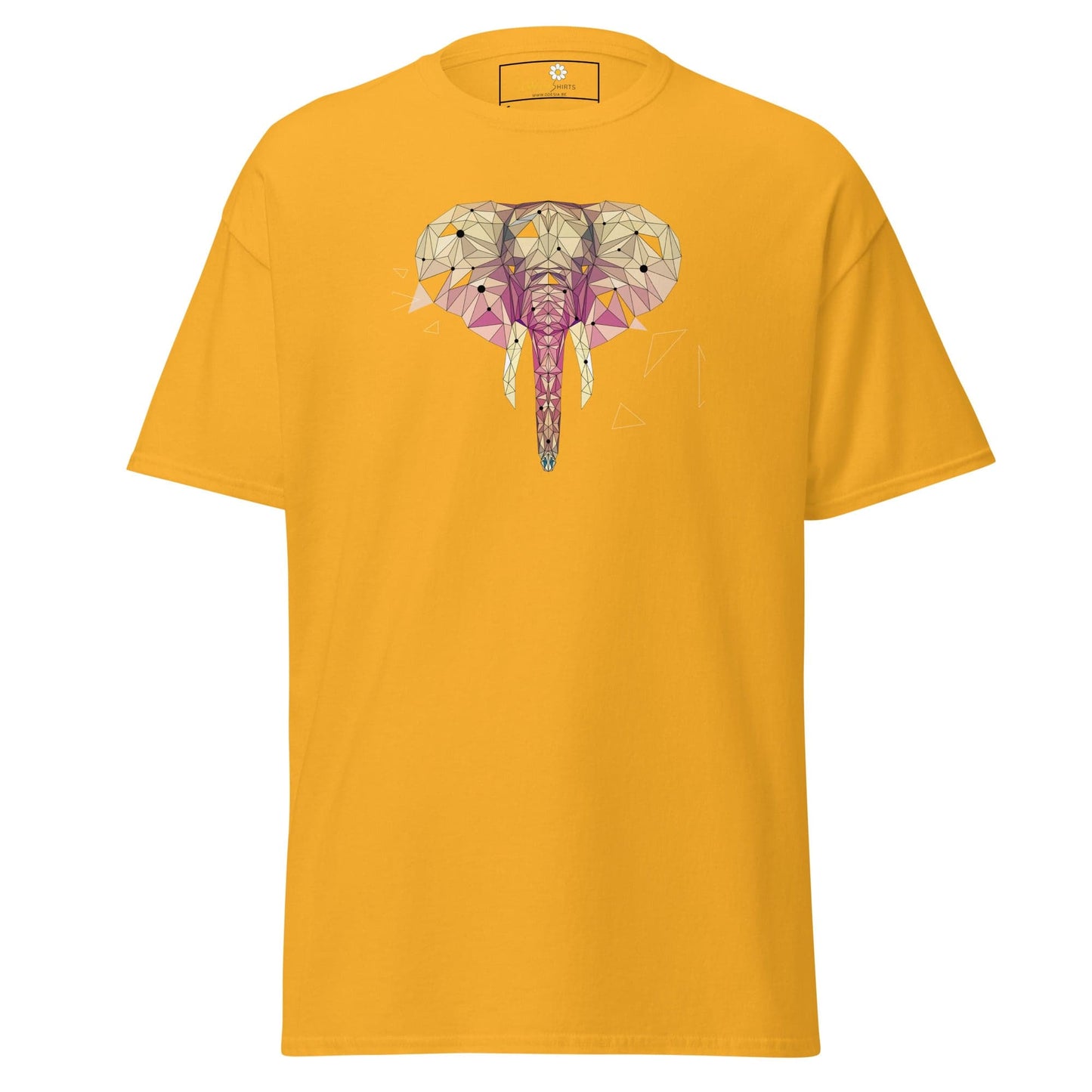 Unisex classic t-shirt - ABSTRACT WILD LIFE ELEPHANT - REGULAR - Gold / S