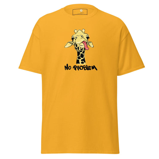 Unisex classic t-shirt - FUN GIRAF NO PROBLEM - REGULAR - Gold / S