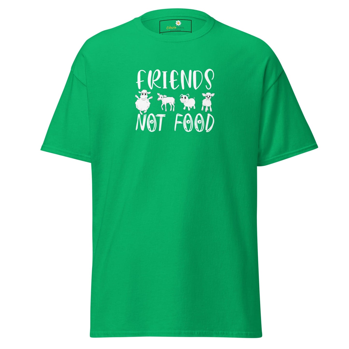 Unisex classic t-shirt - VEGAN ANIMALS FRIENDS NOT FOOD - REGULAR - Irish Green / S