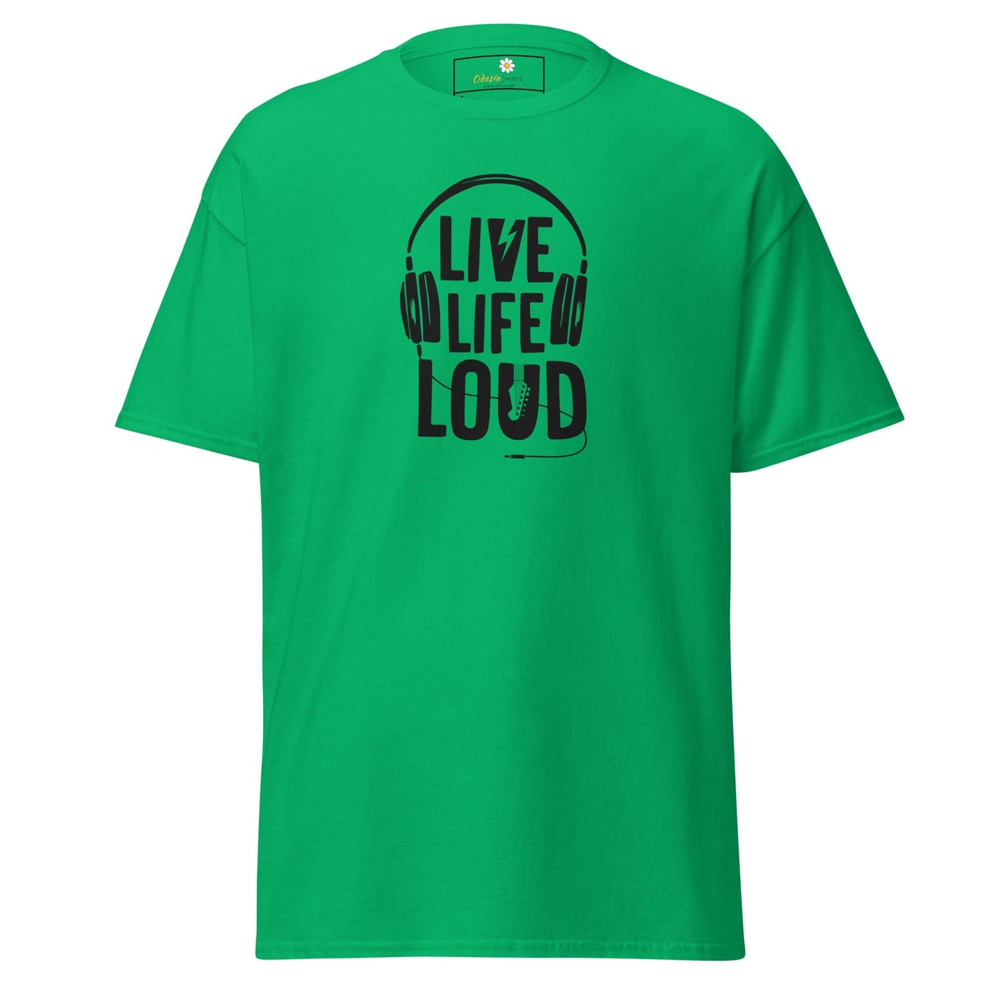Unisex classic t-shirt - MUSIC LIVE LIFE LOUD - REGULAR - Irish Green / S