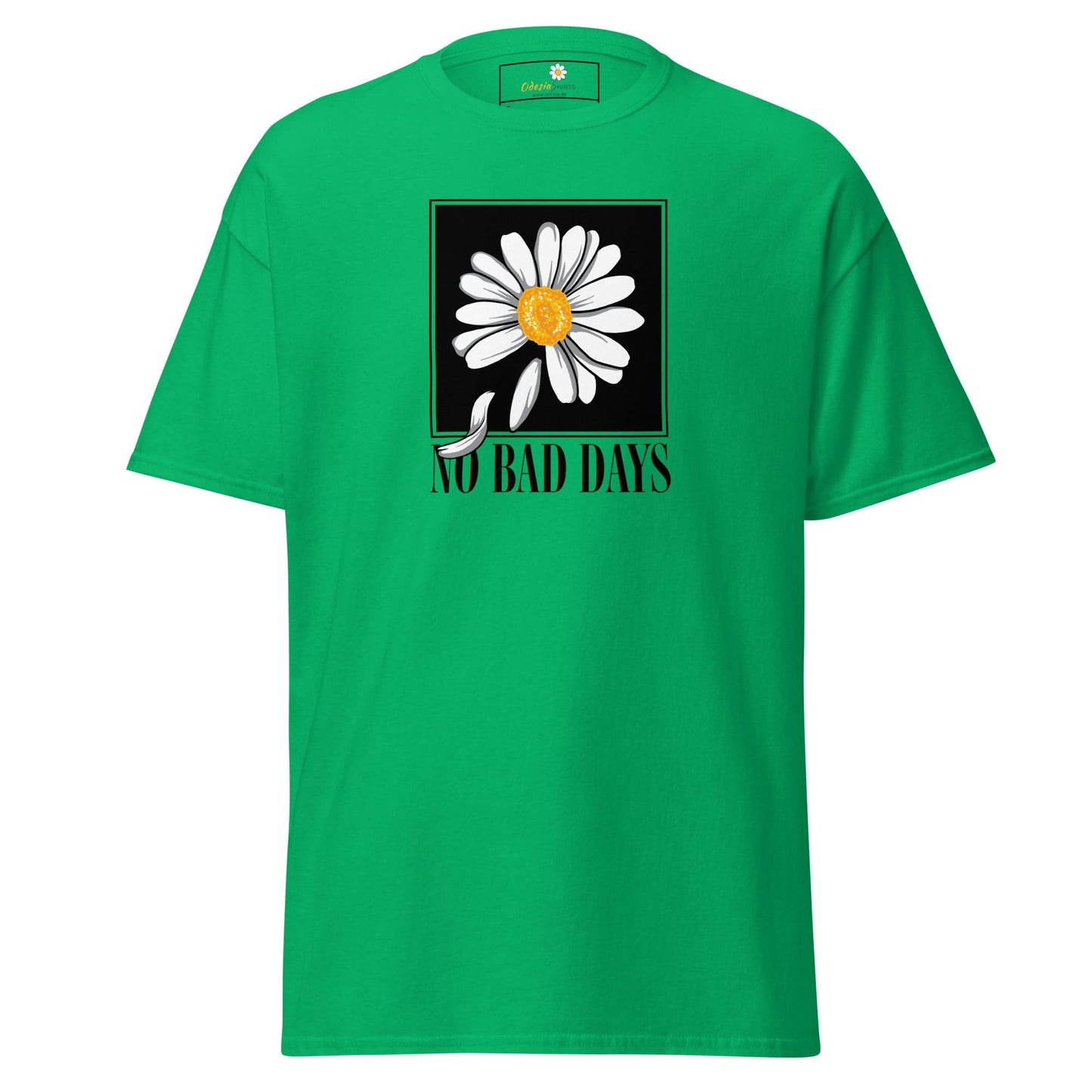 Green T-shirt with Daisy graphic from T-Shirt Design Tee for Men and Women, Sizes S to XL