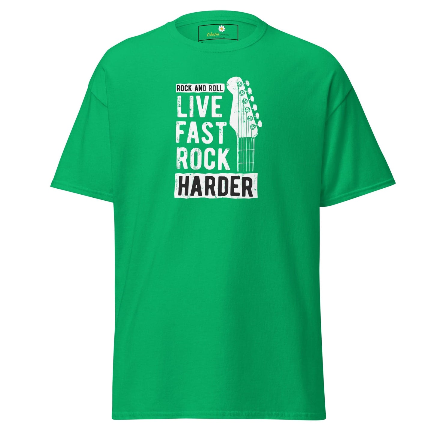 Unisex classic t-shirt - MUSIC LIVE FAST ROCK HARDER - REGULAR - Irish Green / S