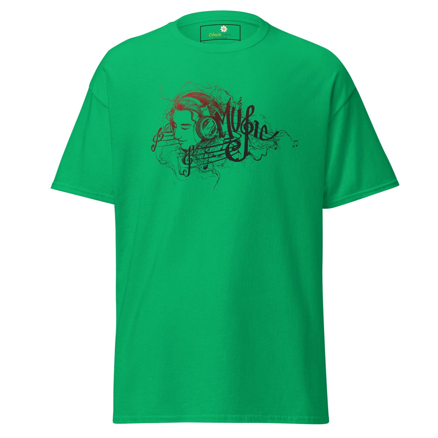 Unisex classic t-shirt - MUSIC GIRL HEADPHONE - REGULAR - Irish Green / S