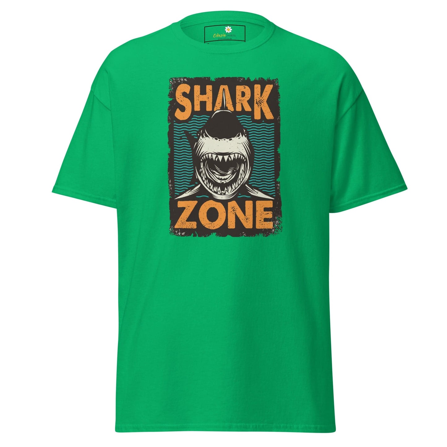 Unisex classic t-shirt - WILD LIFE SHARK ZONE - REGULAR - Irish Green / S