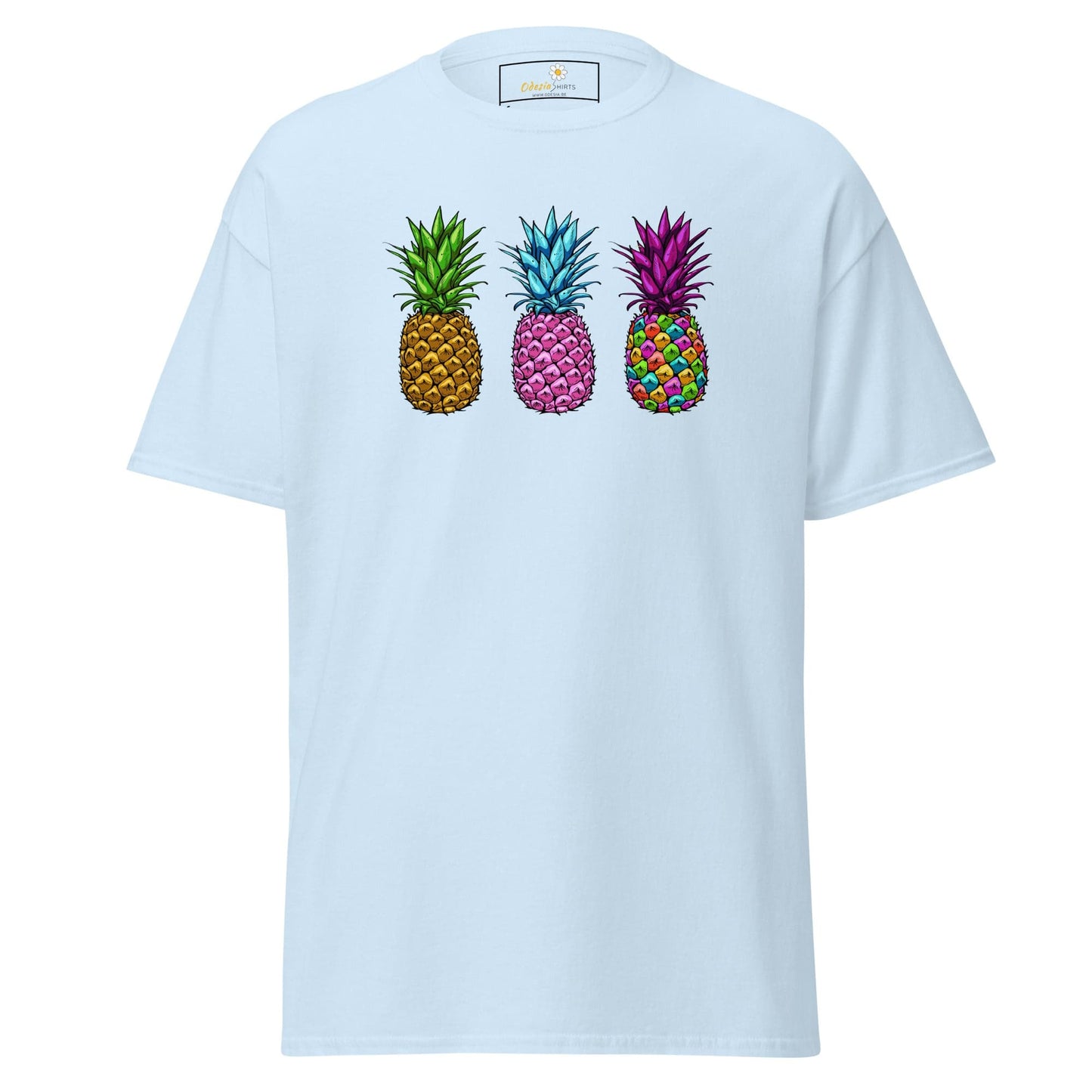Unisex classic t-shirt - ORGANIC FRUIT PINEAPPLE COLORS - REGULAR - Light Blue / S
