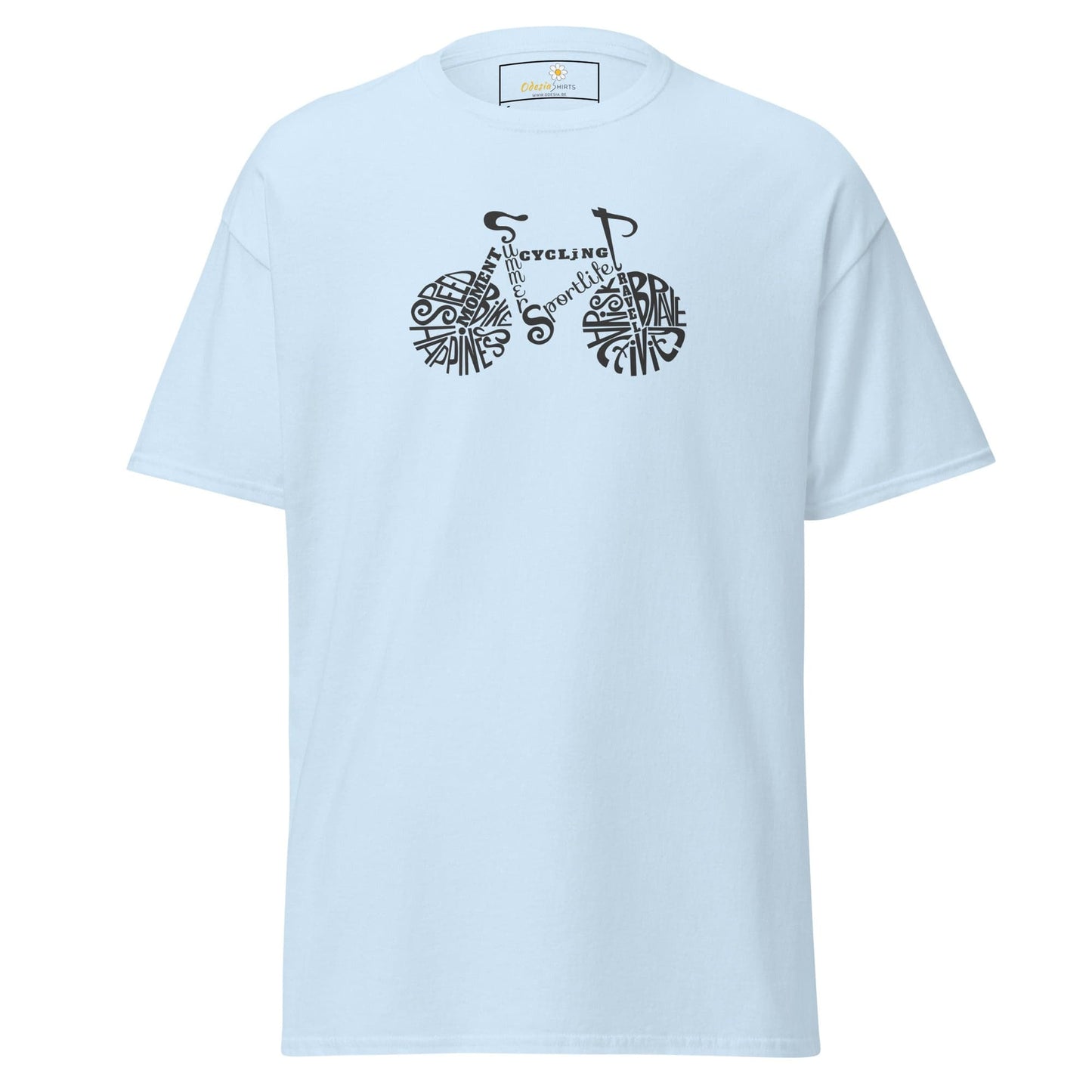 Unisex classic t-shirt - SPORT DRAWING BIKE - REGULAR - Light Blue / S