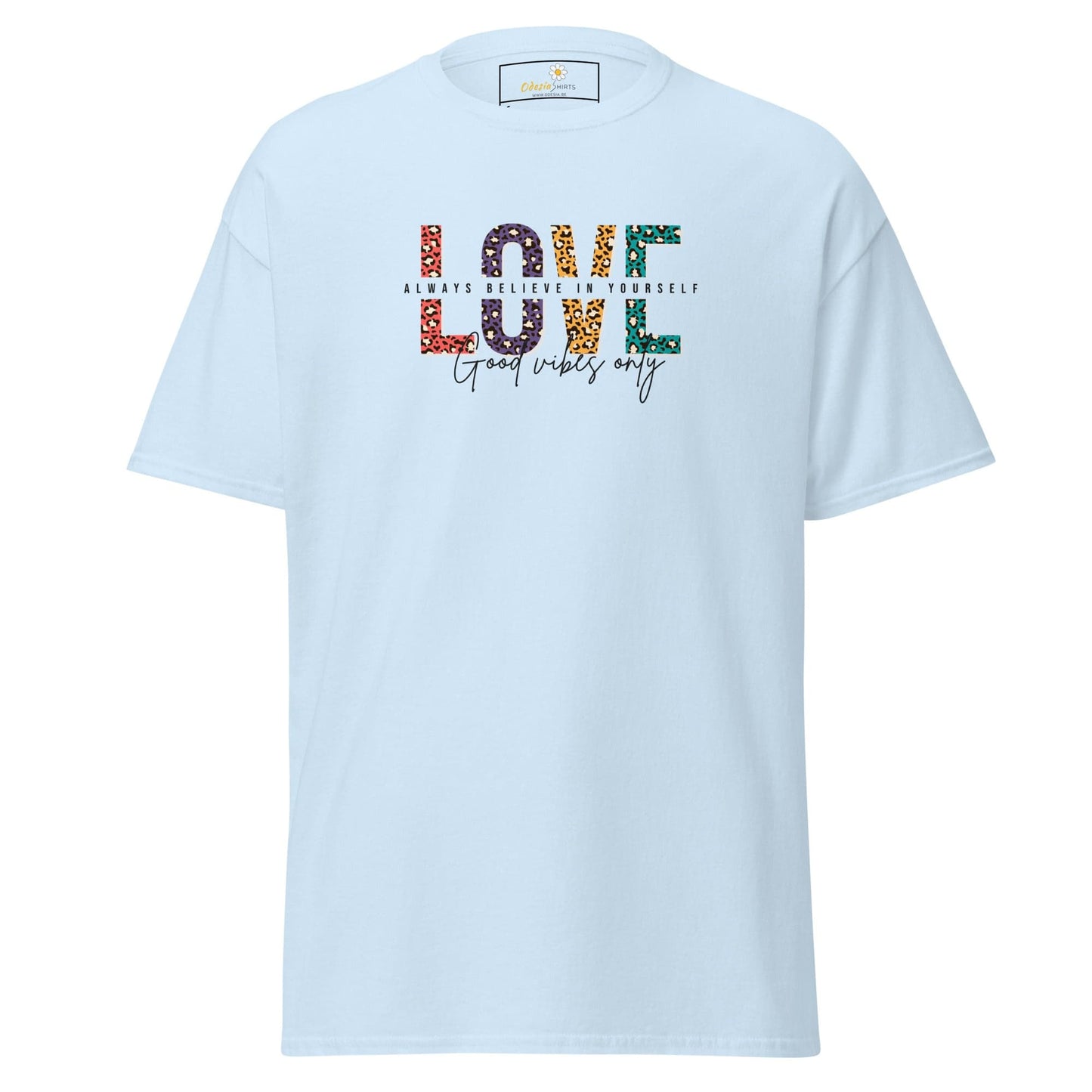 Unisex classic t-shirt - TEXT LOVE YOURSELF - REGULAR - Light Blue / S