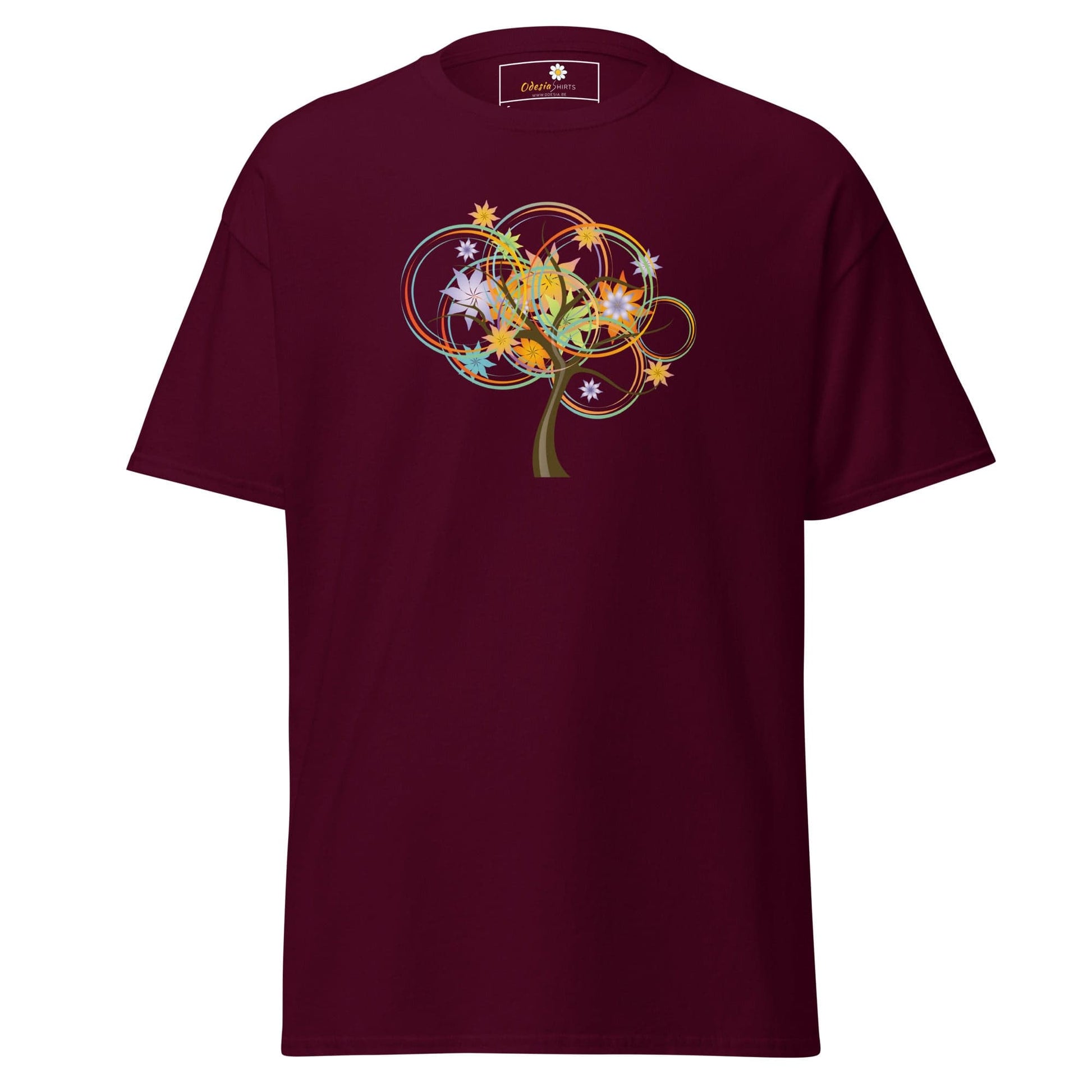 Unisex classic t-shirt - NATURE LIFE TREE - REGULAR - Maroon / S