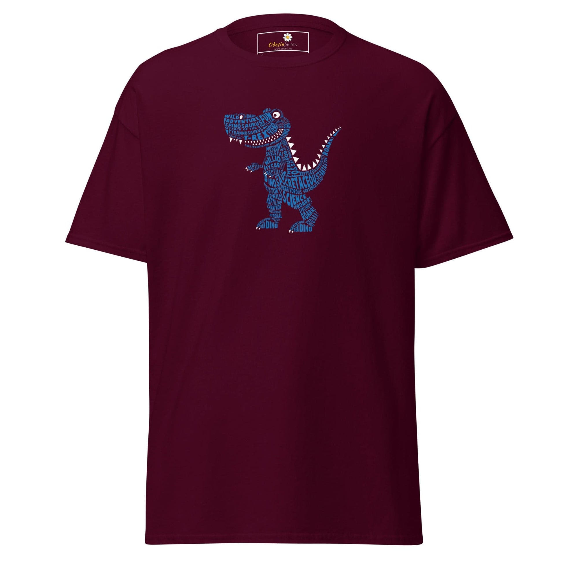 Unisex classic t-shirt - FUN LITTLE DINO - REGULAR - Maroon / S