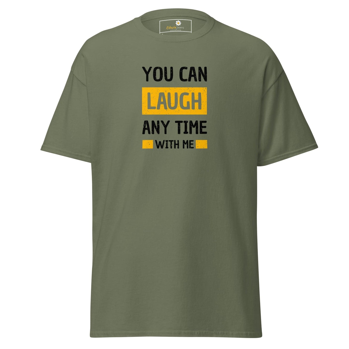 Unisex classic t-shirt - FUN TEXT YOU CAN LAUGH - REGULAR - Military Green / S