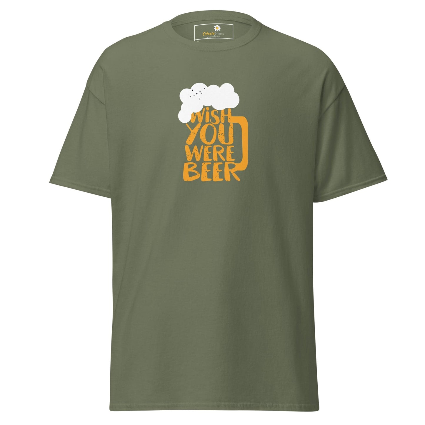 Unisex classic t-shirt - FUN WISH YOU WERE BEER - REGULAR - Military Green / S