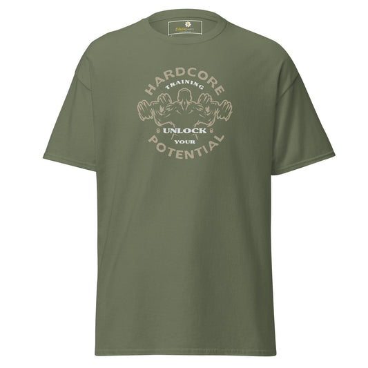 Unisex classic t-shirt - SPORT HARDCORE TRAINING - REGULAR - Military Green / S