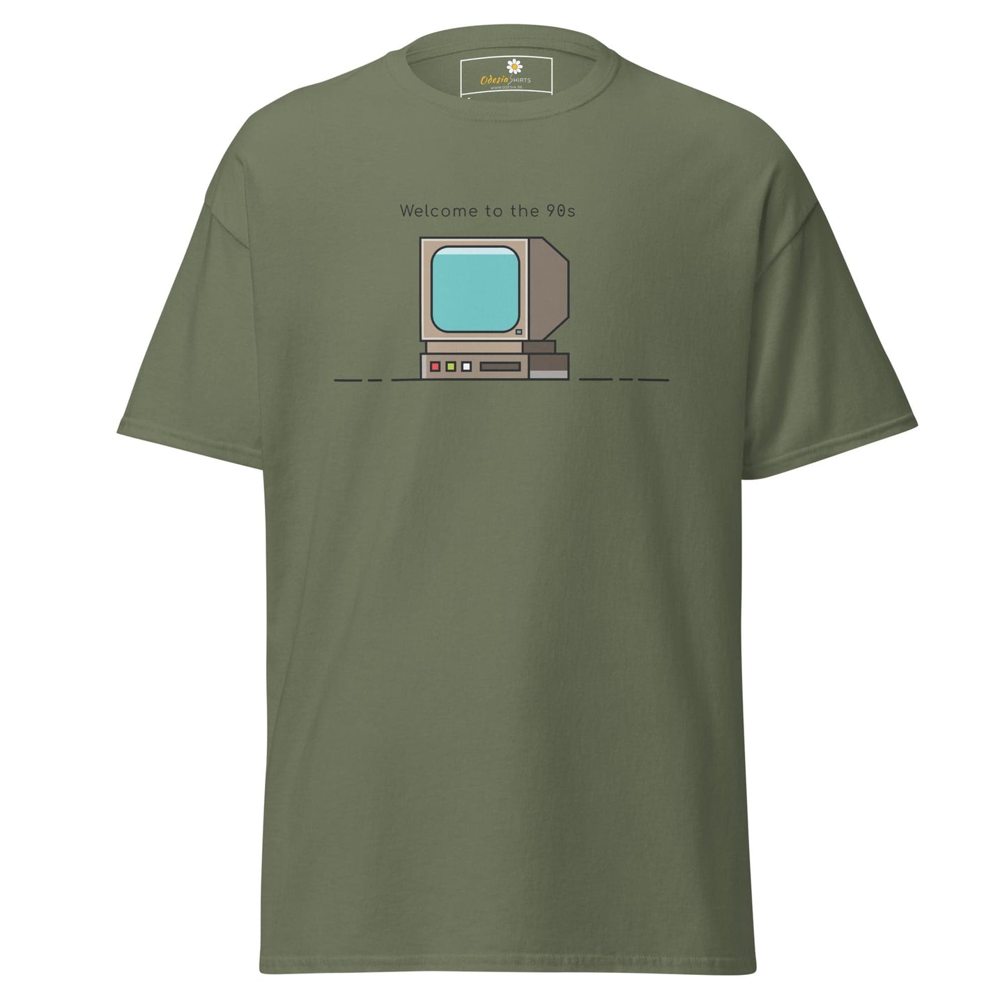 Unisex classic t-shirt - IT WELCOME TO THE 90S - REGULAR - Military Green / S