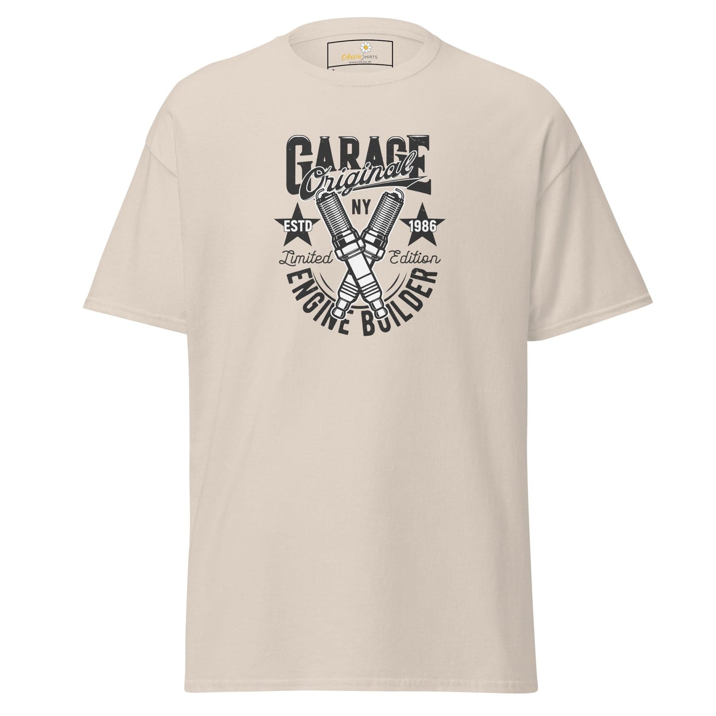 Unisex classic t-shirt - MOTOR GARAGE ENGINE BUILDER - REGULAR - Natural / S