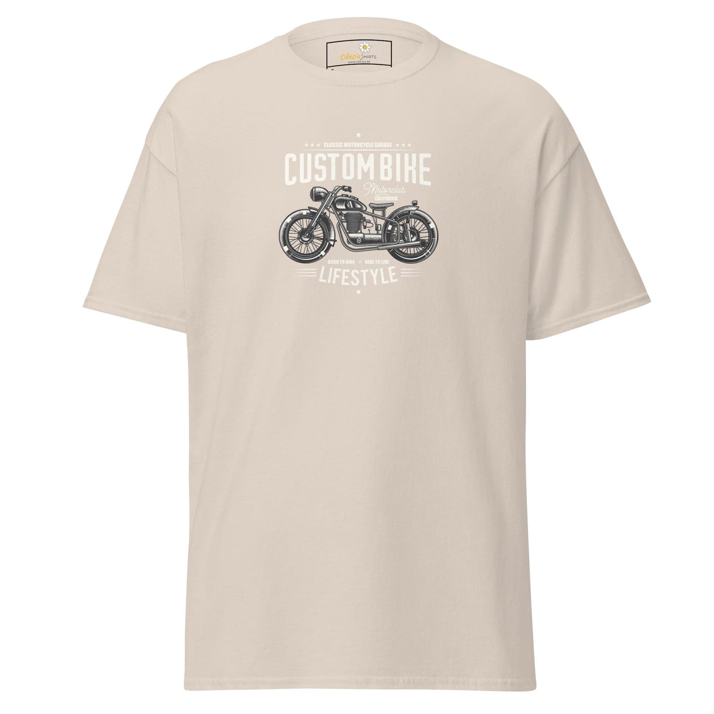 Unisex classic t-shirt - MOTOR CUSTOM BIKE - REGULAR - Natural / S