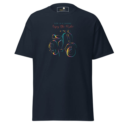 Unisex classic t-shirt - VINTAGE ENJOY RIDE - REGULAR - Navy / S