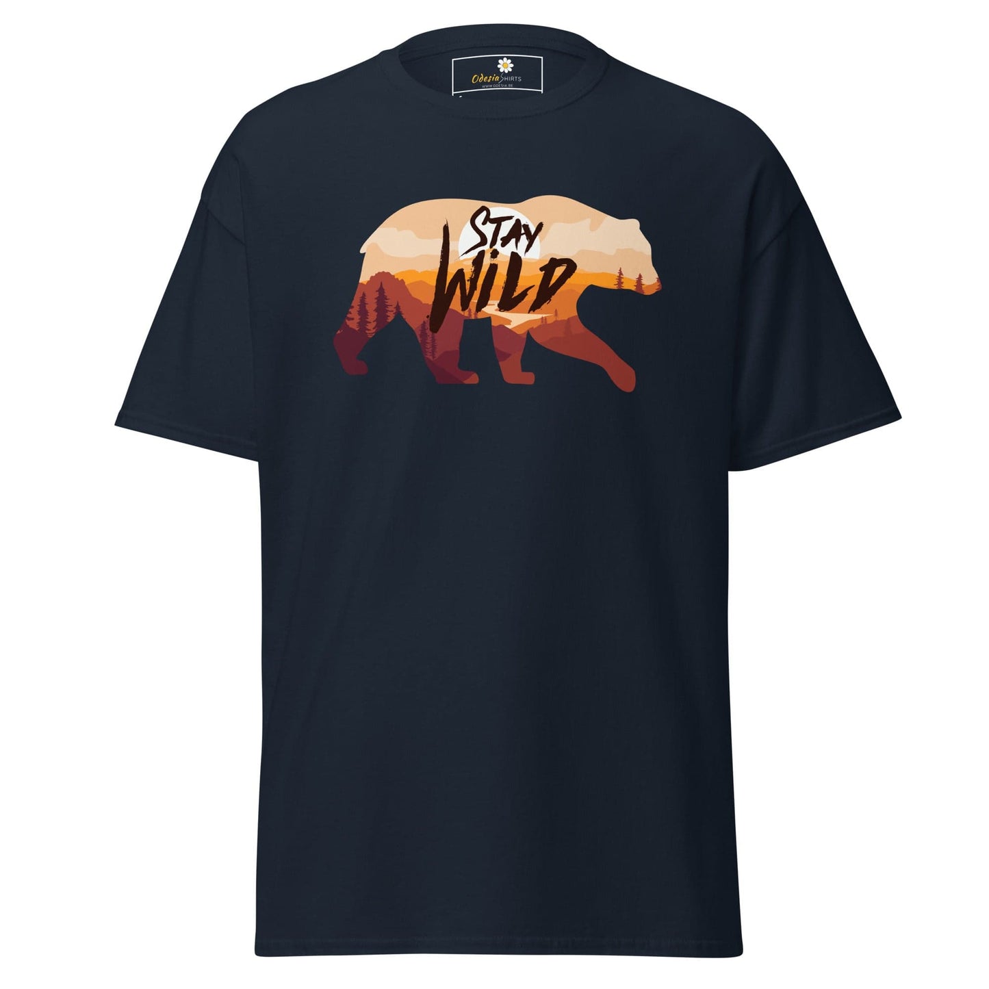 Unisex classic t-shirt - ADVENTURE WILD LIFE STAY WILD - REGULAR - Navy / S