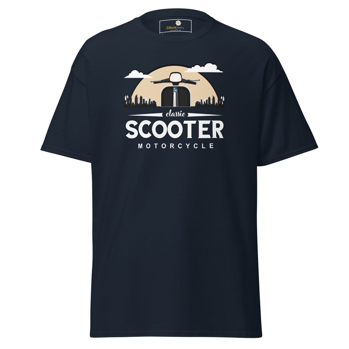 Unisex classic t-shirt - MOTOR SCOOTER RIDE - REGULAR - Navy / S