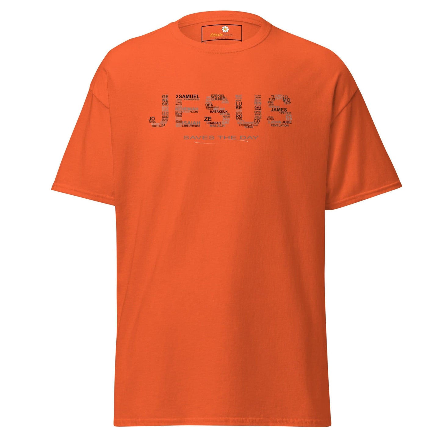 Unisex classic t-shirt - SPIRITUAL JESUS SAVES DAY - REGULAR - Orange / S