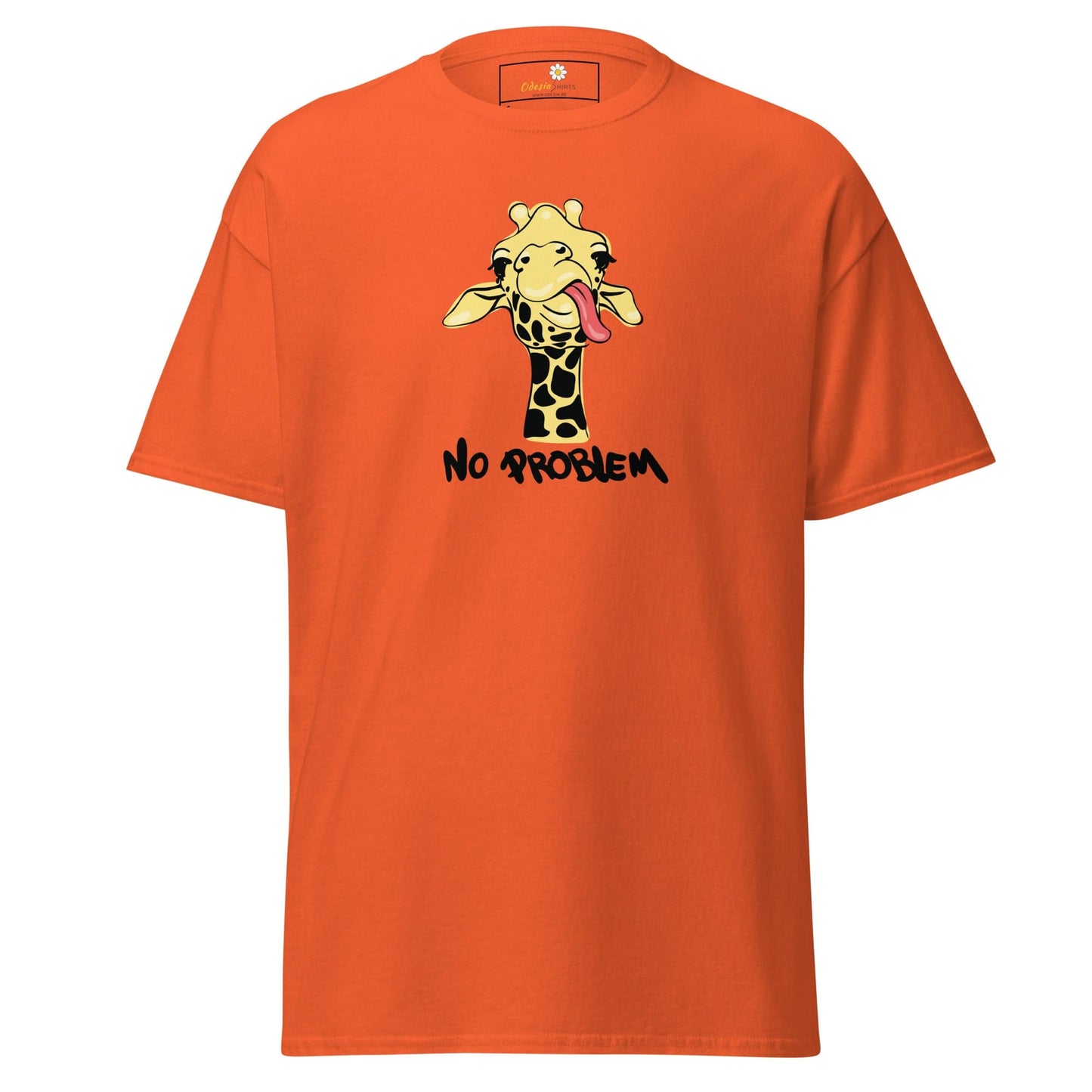 Unisex classic t-shirt - FUN GIRAF NO PROBLEM - REGULAR - Orange / S