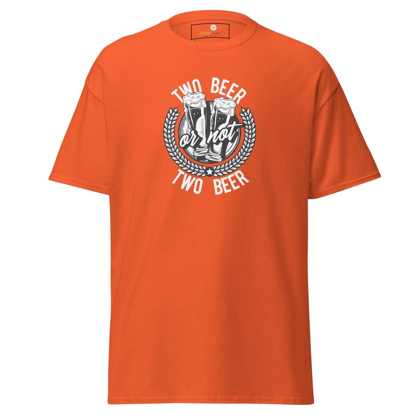 Unisex classic t-shirt - FUN TWO BEER OR NOT - REGULAR - Orange / S