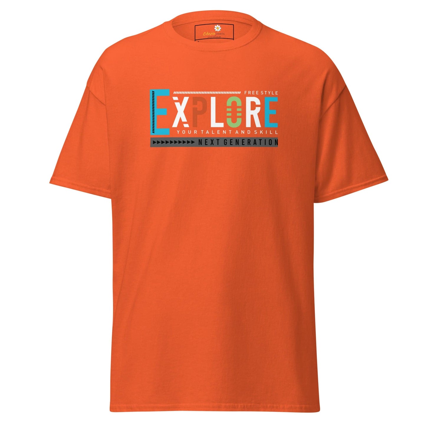 Unisex classic t-shirt - ADVENTURE EXPLORE FREESTYLE - REGULAR - Orange / S