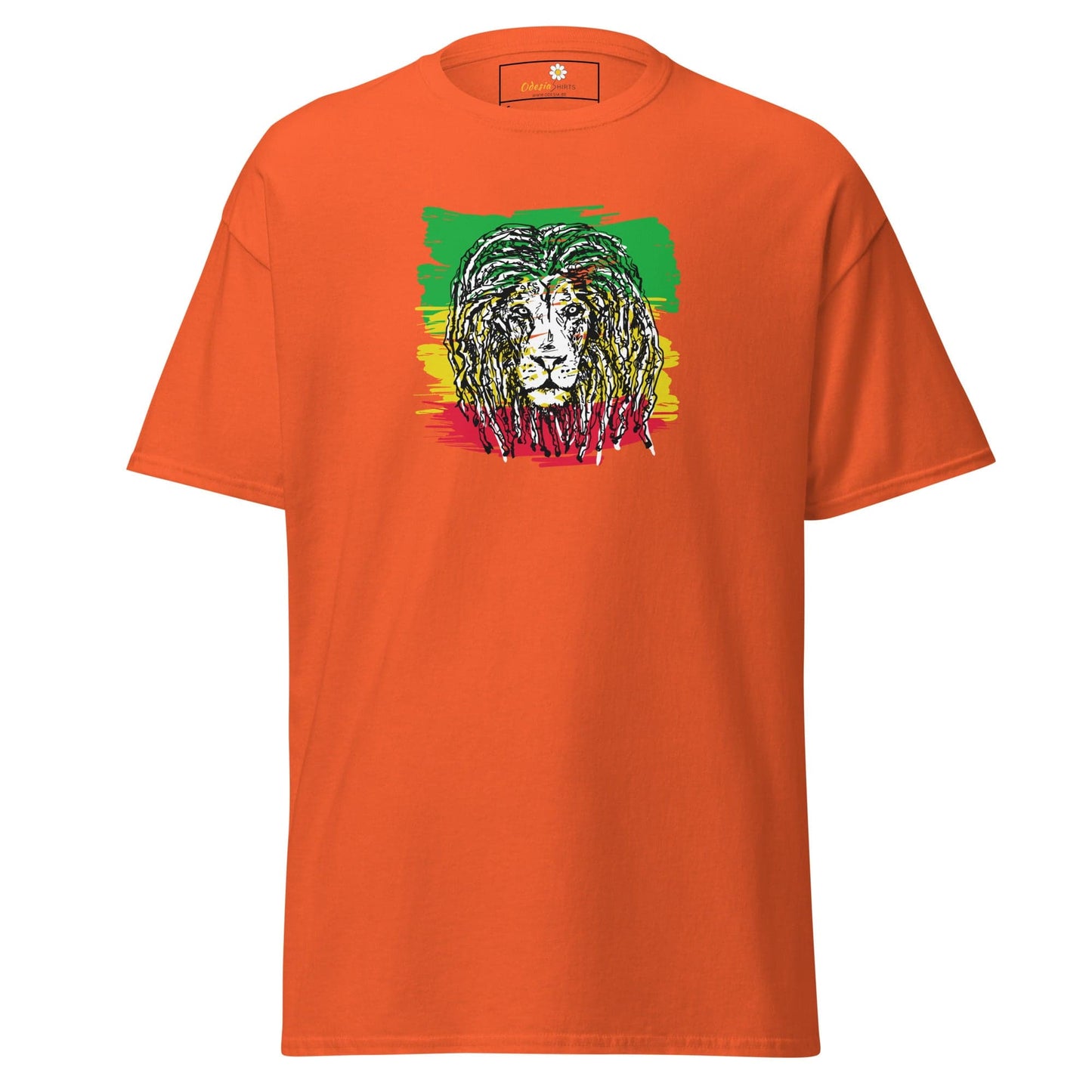 Unisex classic t-shirt - WILD LIFE MUSIC LION REGGAE - REGULAR - Orange / S