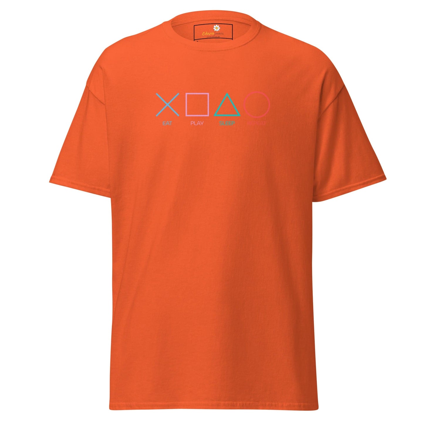 Unisex classic t-shirt - GAMERS PLAY BUTTONS - REGULAR - Orange / S
