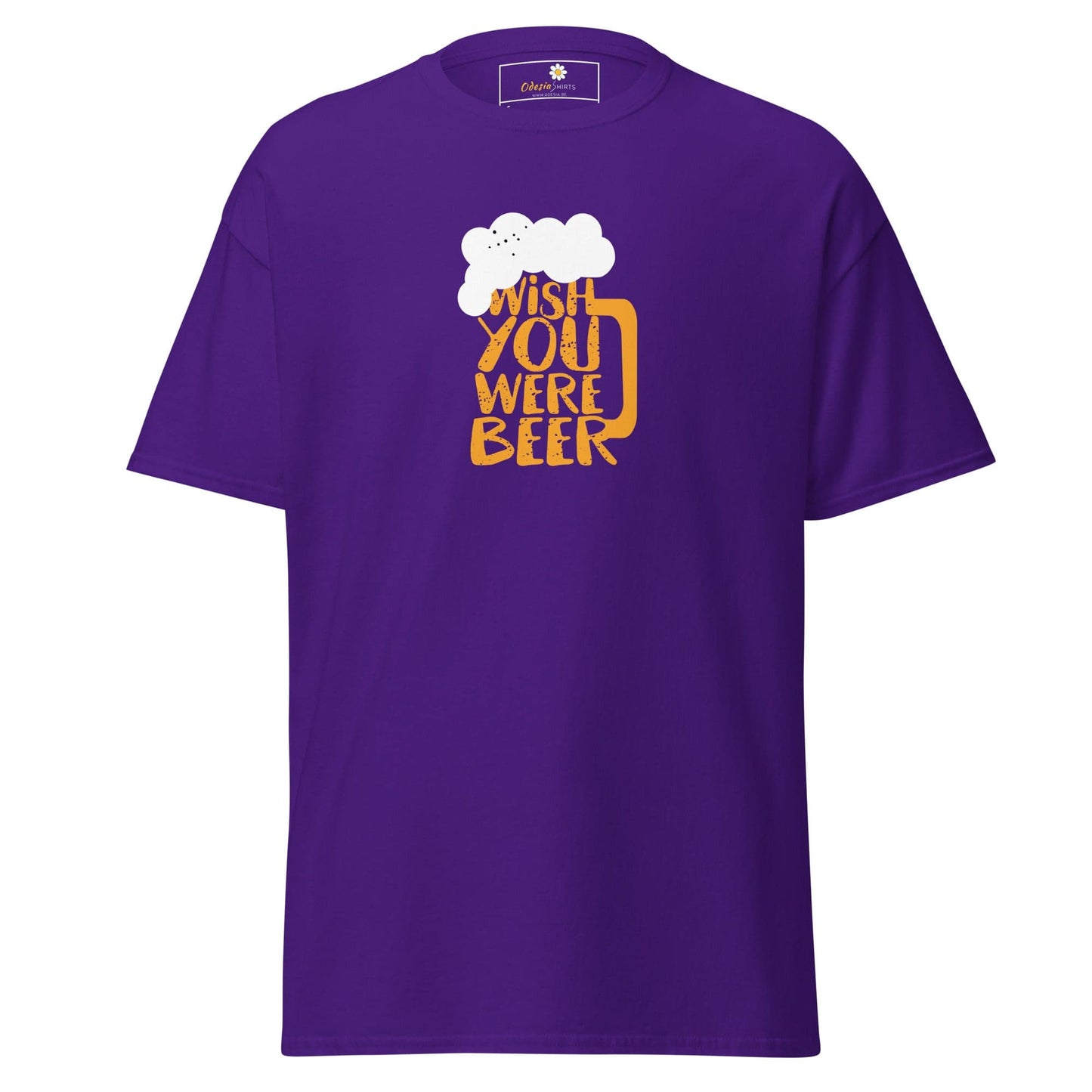 Unisex classic t-shirt - FUN WISH YOU WERE BEER - REGULAR - Purple / S