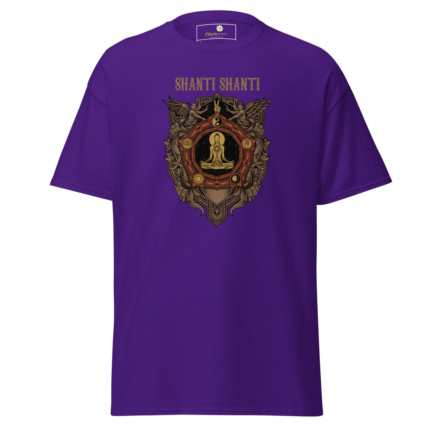 Unisex classic t-shirt - SPIRITUAL SHANTI SHANTI - REGULAR - Purple / S