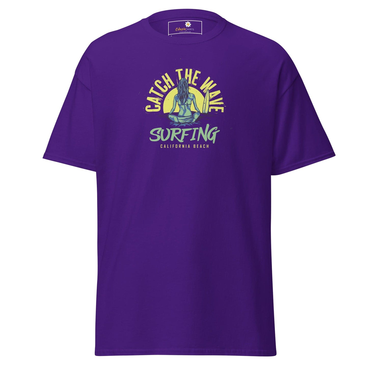 Unisex classic t-shirt - SUMMER SURFING LADY - REGULAR - Purple / S
