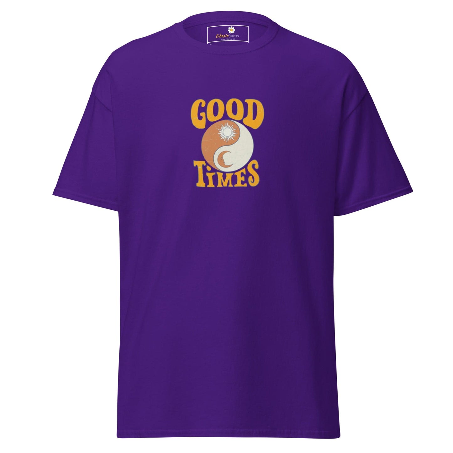 Unisex classic t-shirt - POSITIVE GOOD TIMES YIN YANG - REGULAR - Purple / S