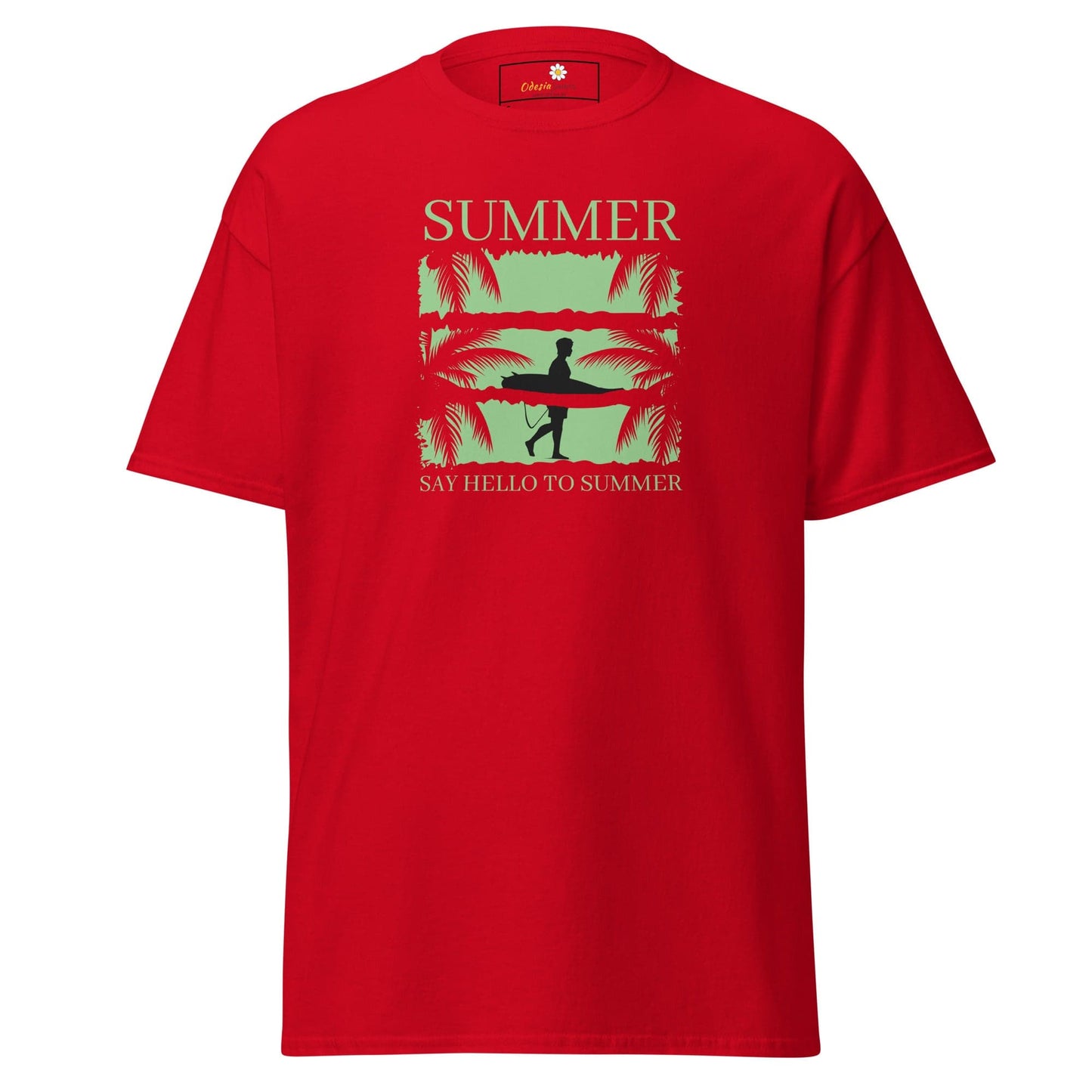 Unisex classic t-shirt - SUMMER SURFING CALIFORNIA - REGULAR - Red / S