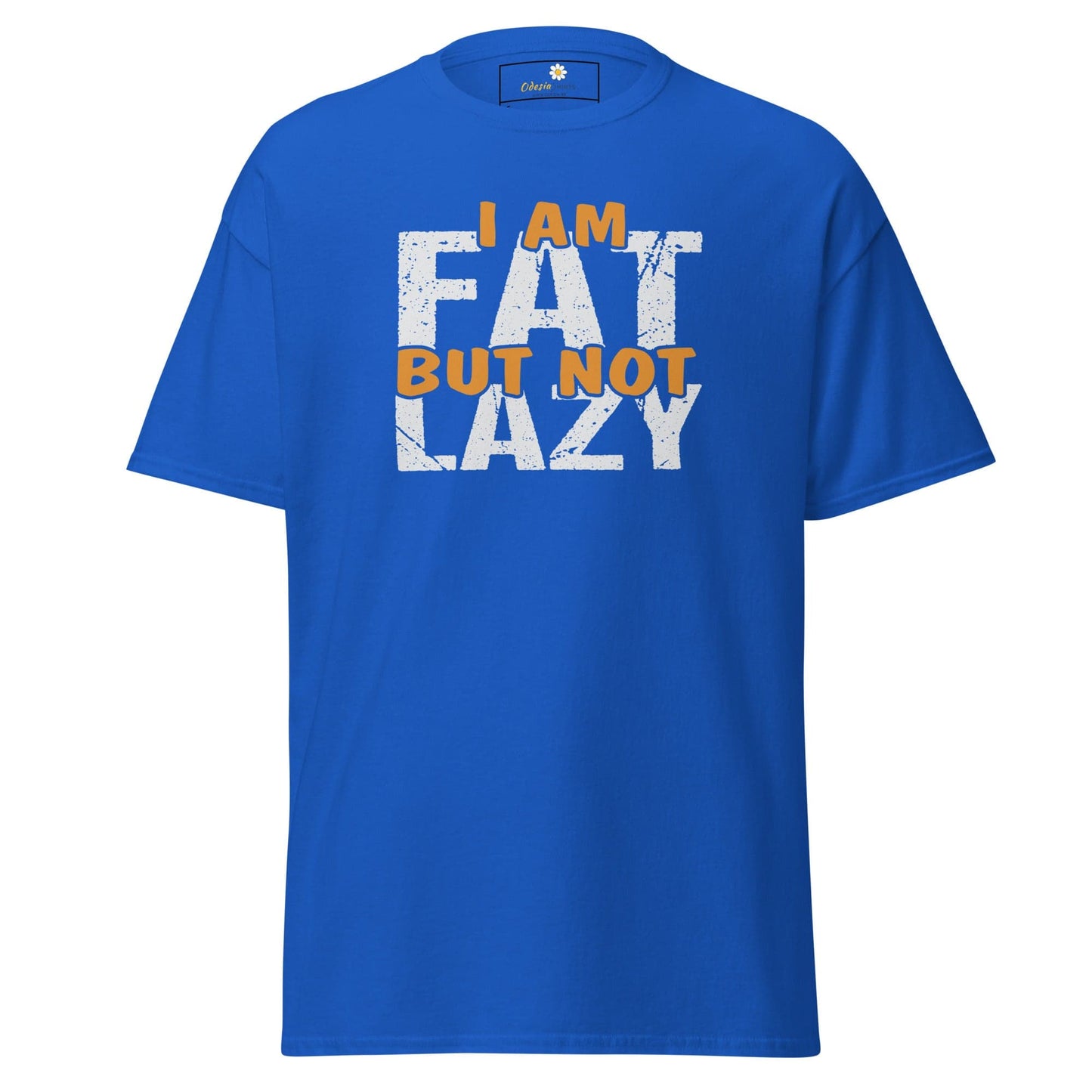 Unisex classic t-shirt - FUN FAT NOT LAZY - REGULAR - Royal / S