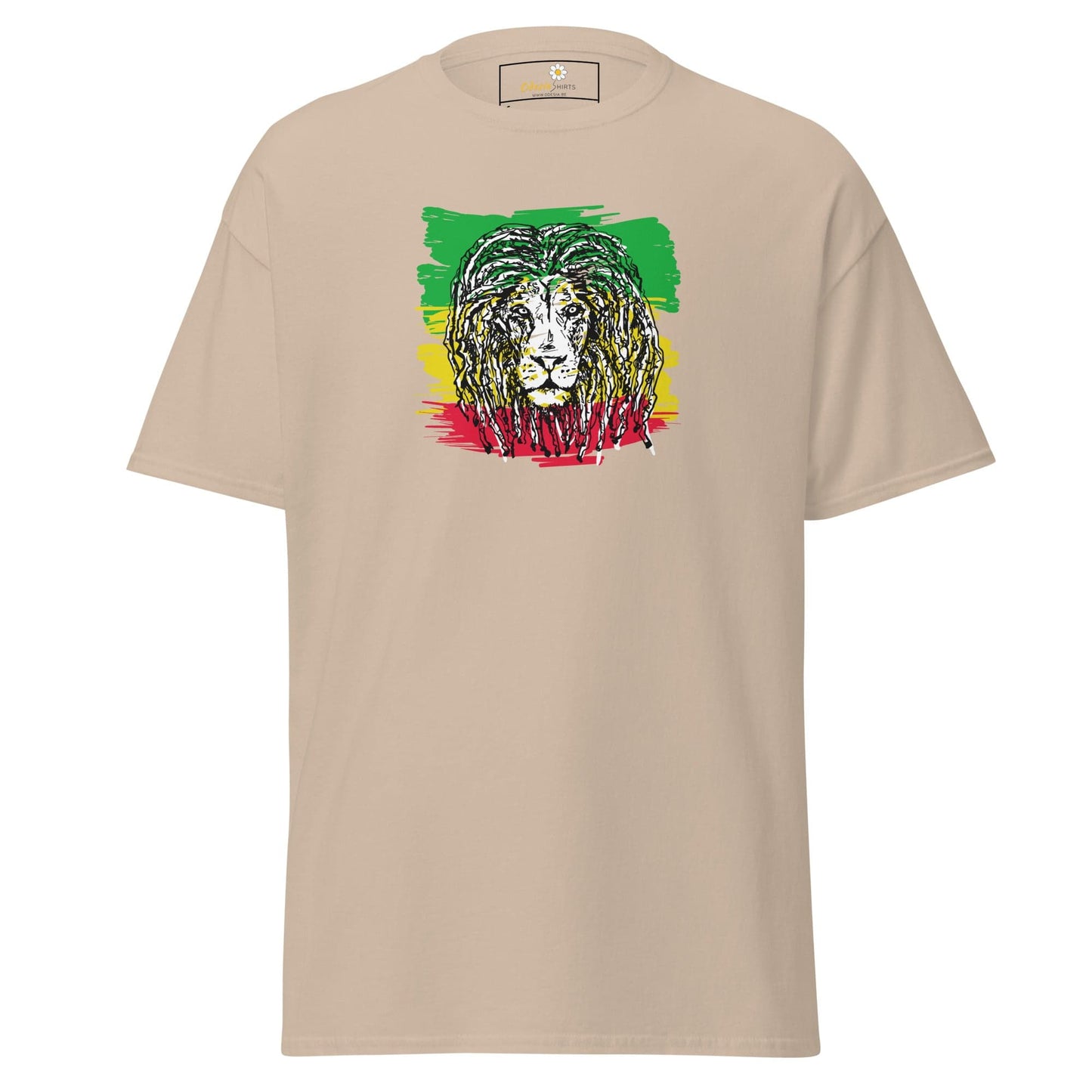 Unisex classic t-shirt - WILD LIFE MUSIC LION REGGAE - REGULAR - Sand / S