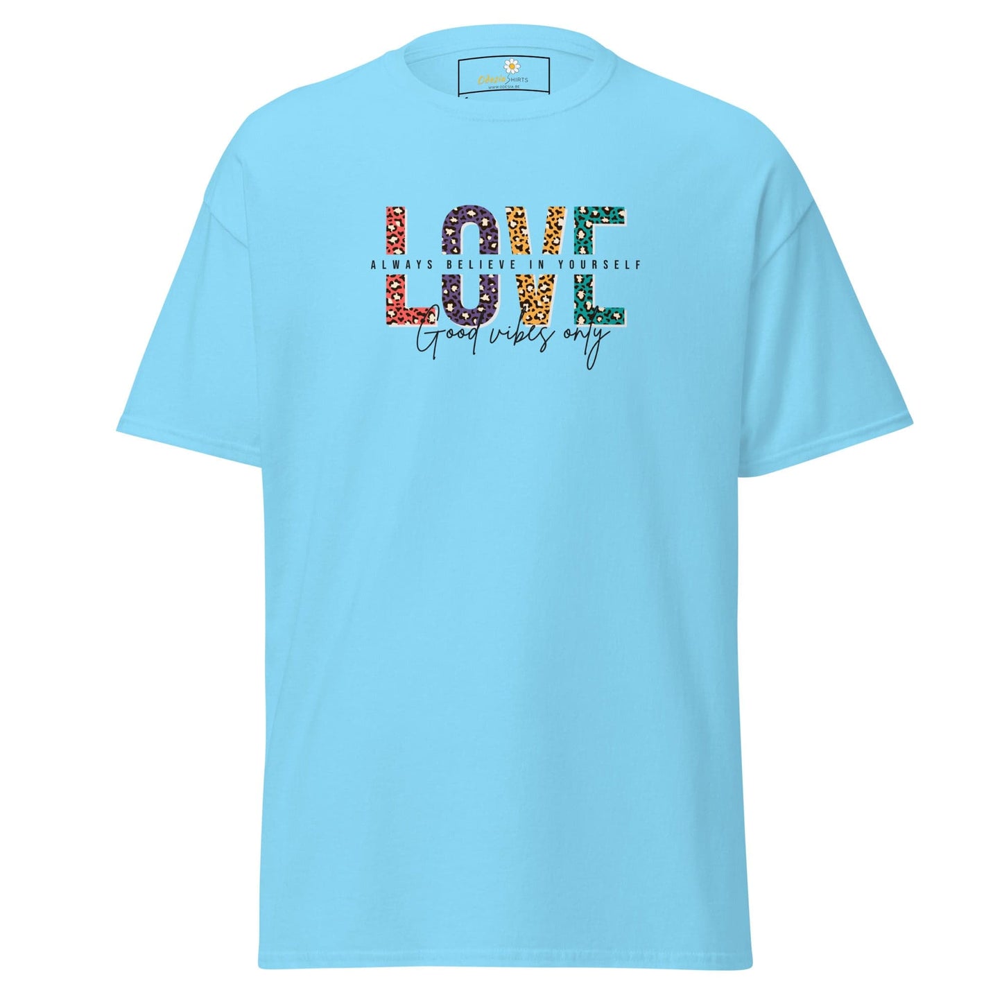 Unisex classic t-shirt - TEXT LOVE YOURSELF - REGULAR - Sky / S