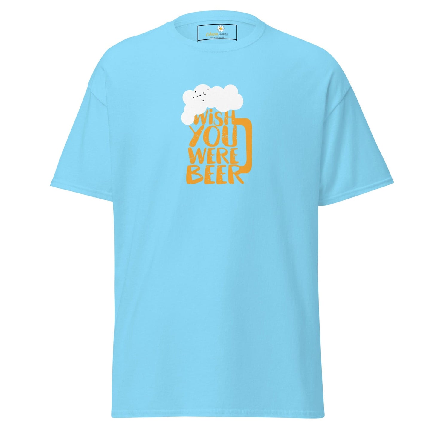 Unisex classic t-shirt - FUN WISH YOU WERE BEER - REGULAR - Sky / S