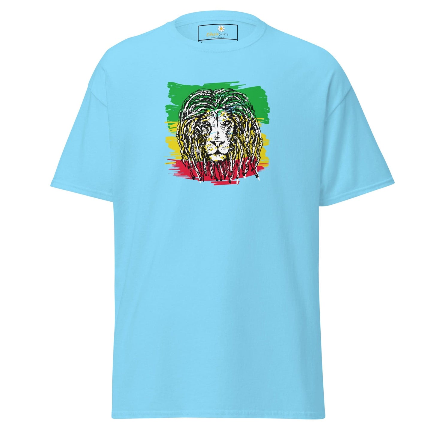 Unisex classic t-shirt - WILD LIFE MUSIC LION REGGAE - REGULAR - Sky / S