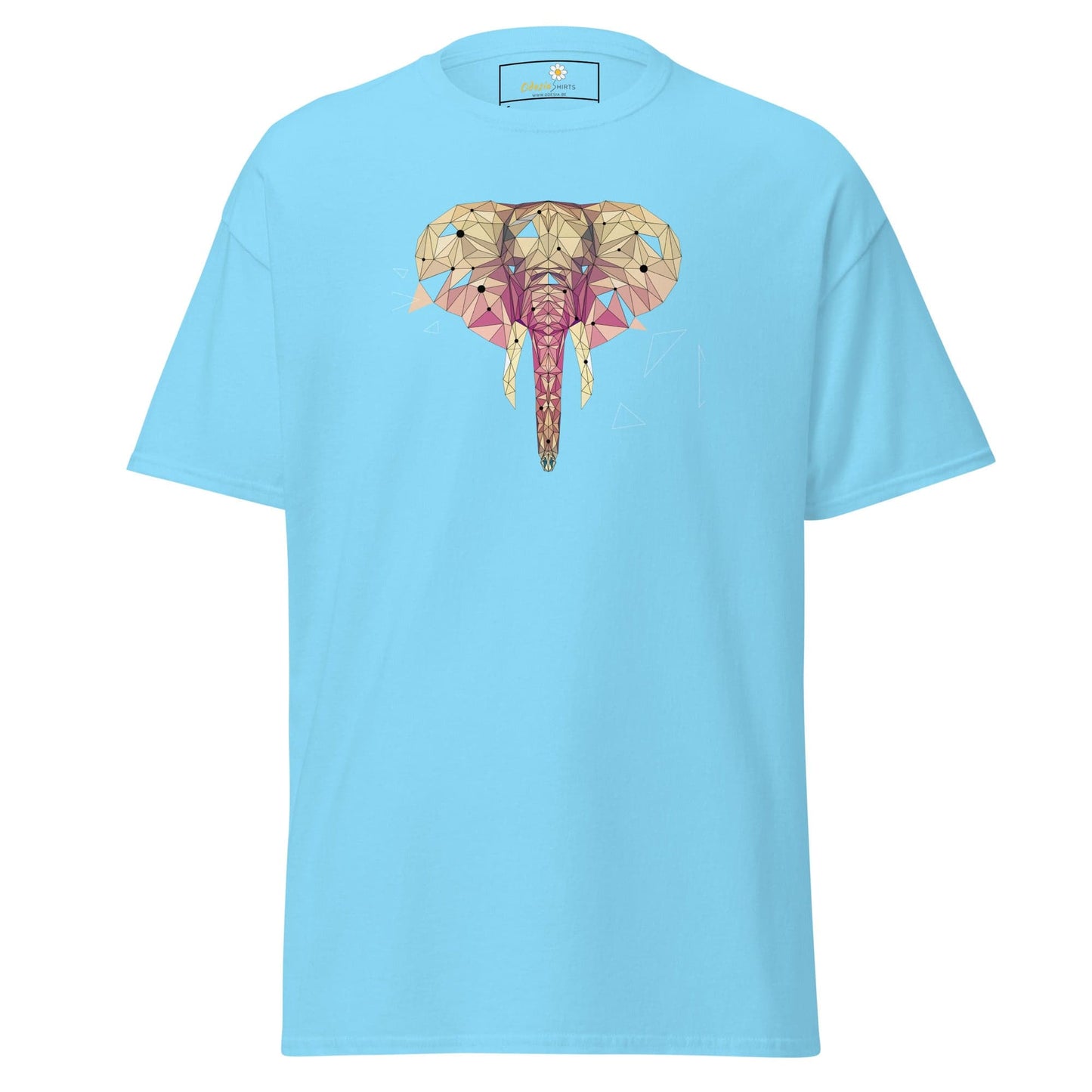 Unisex classic t-shirt - ABSTRACT WILD LIFE ELEPHANT - REGULAR - Sky / S
