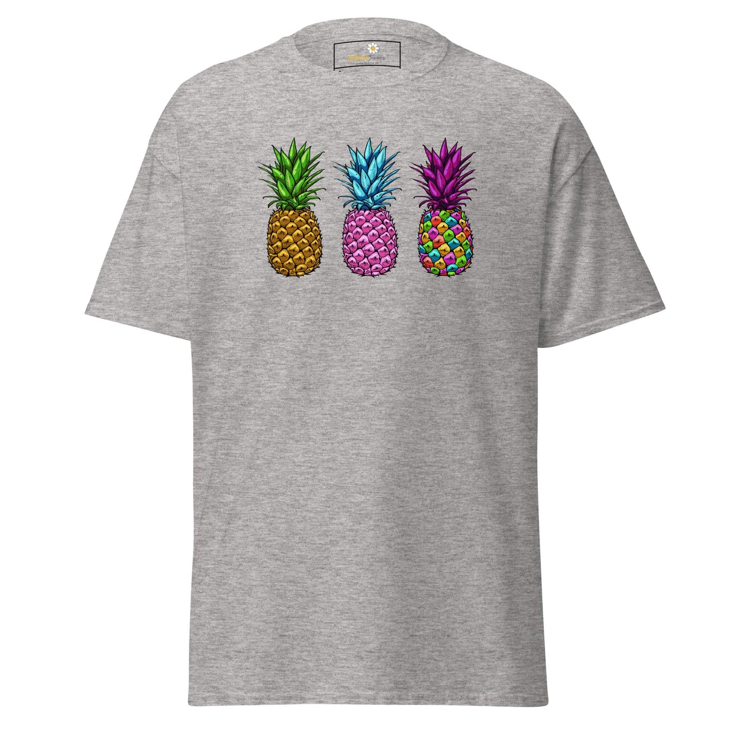 Unisex classic t-shirt - ORGANIC FRUIT PINEAPPLE COLORS - REGULAR - Sport Grey / S