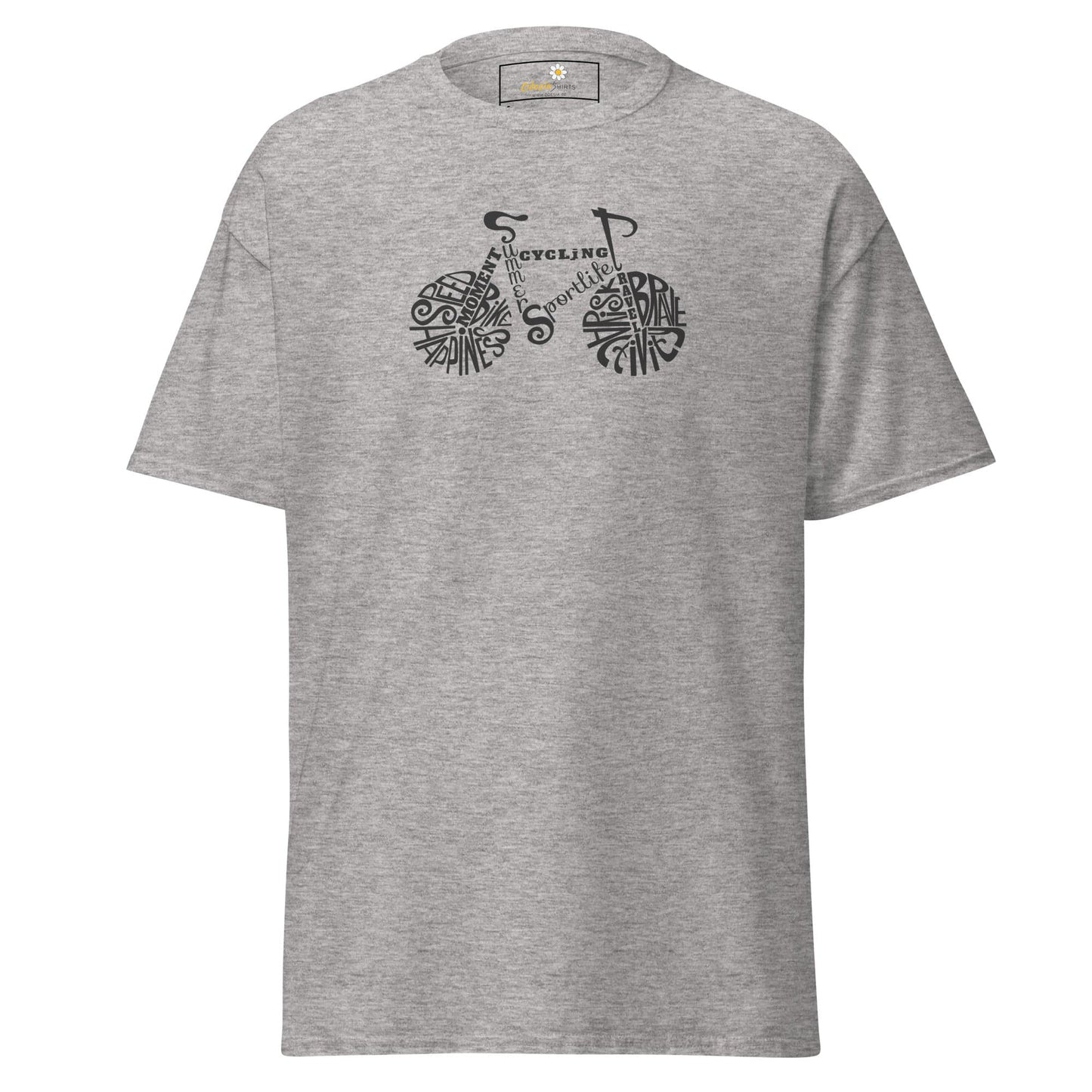 Unisex classic t-shirt - SPORT DRAWING BIKE - REGULAR - Sport Grey / S