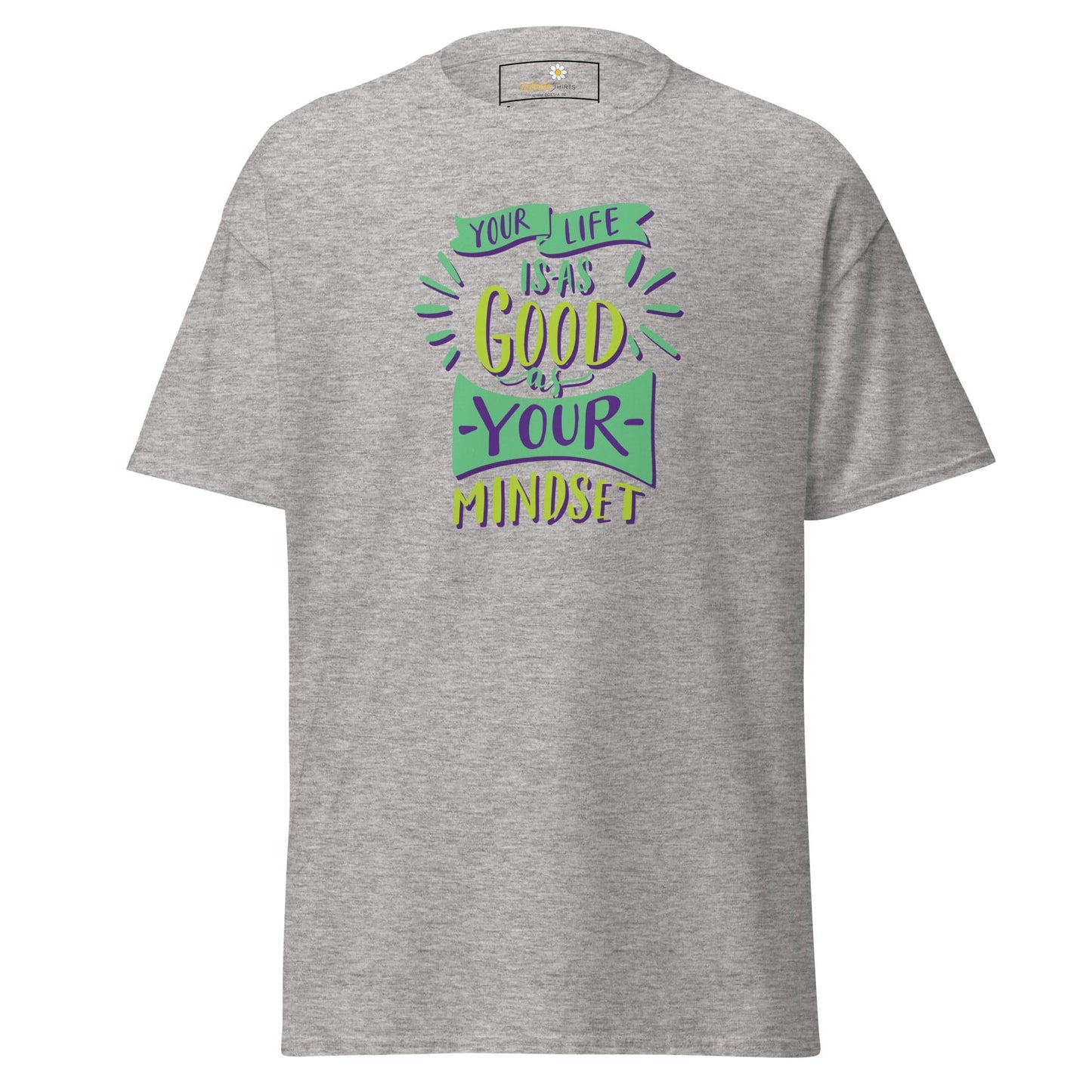 Gray T-shirt with motivational text from T-SHIRT DESIGN TEE for men and women in sizes S to XL