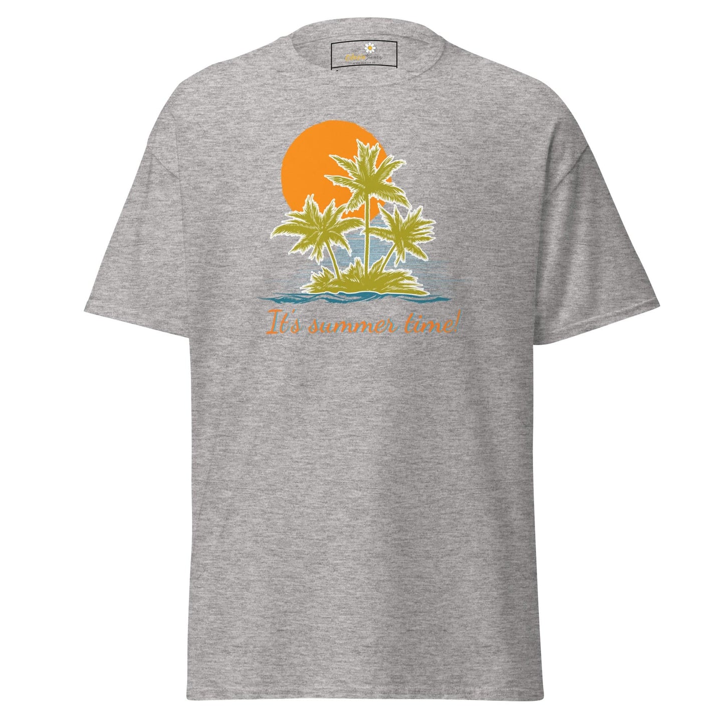 Unisex classic t-shirt - SUMMER TROPICAL TREES - REGULAR - Sport Grey / S