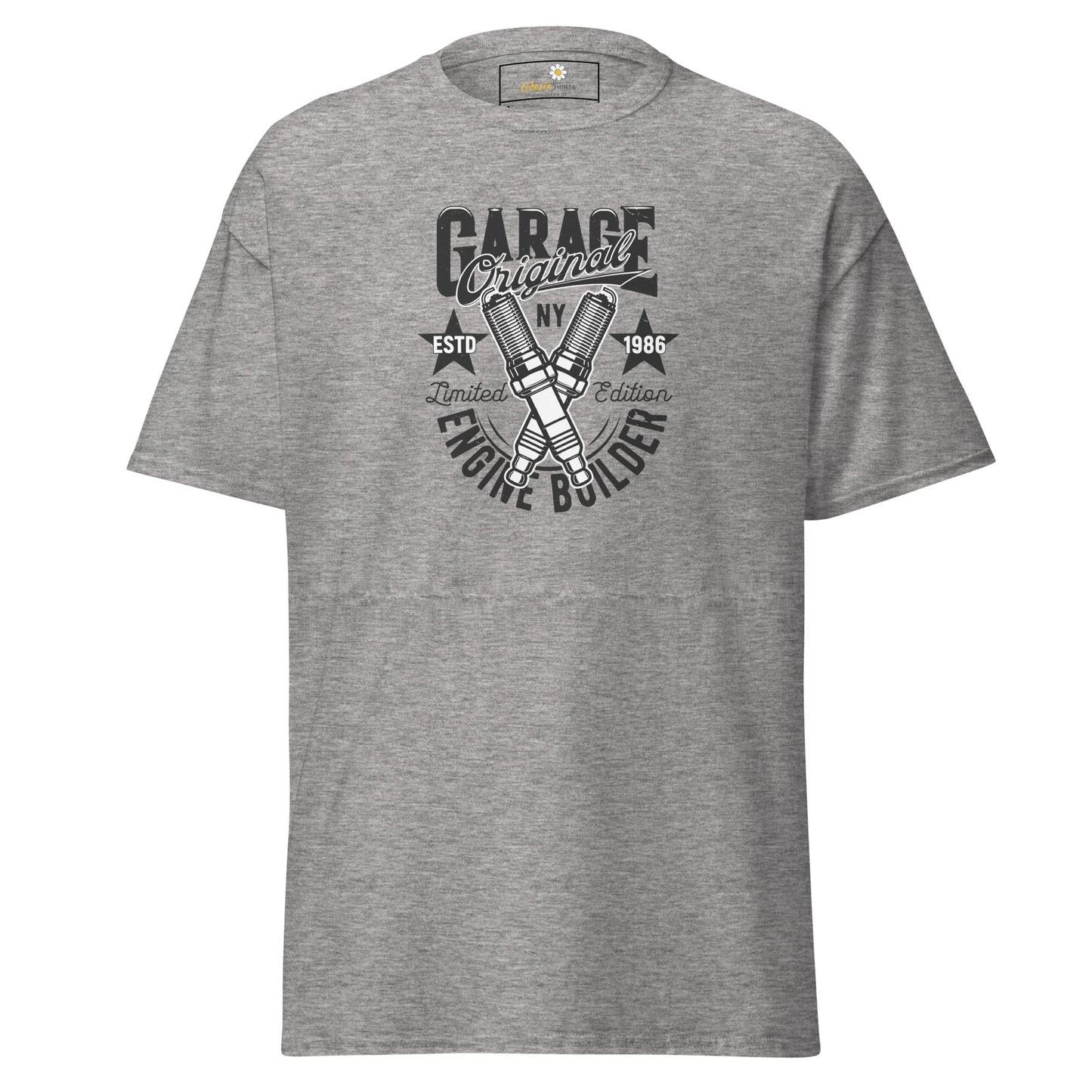 Unisex classic t-shirt - MOTOR GARAGE ENGINE BUILDER - REGULAR - Sport Grey / S