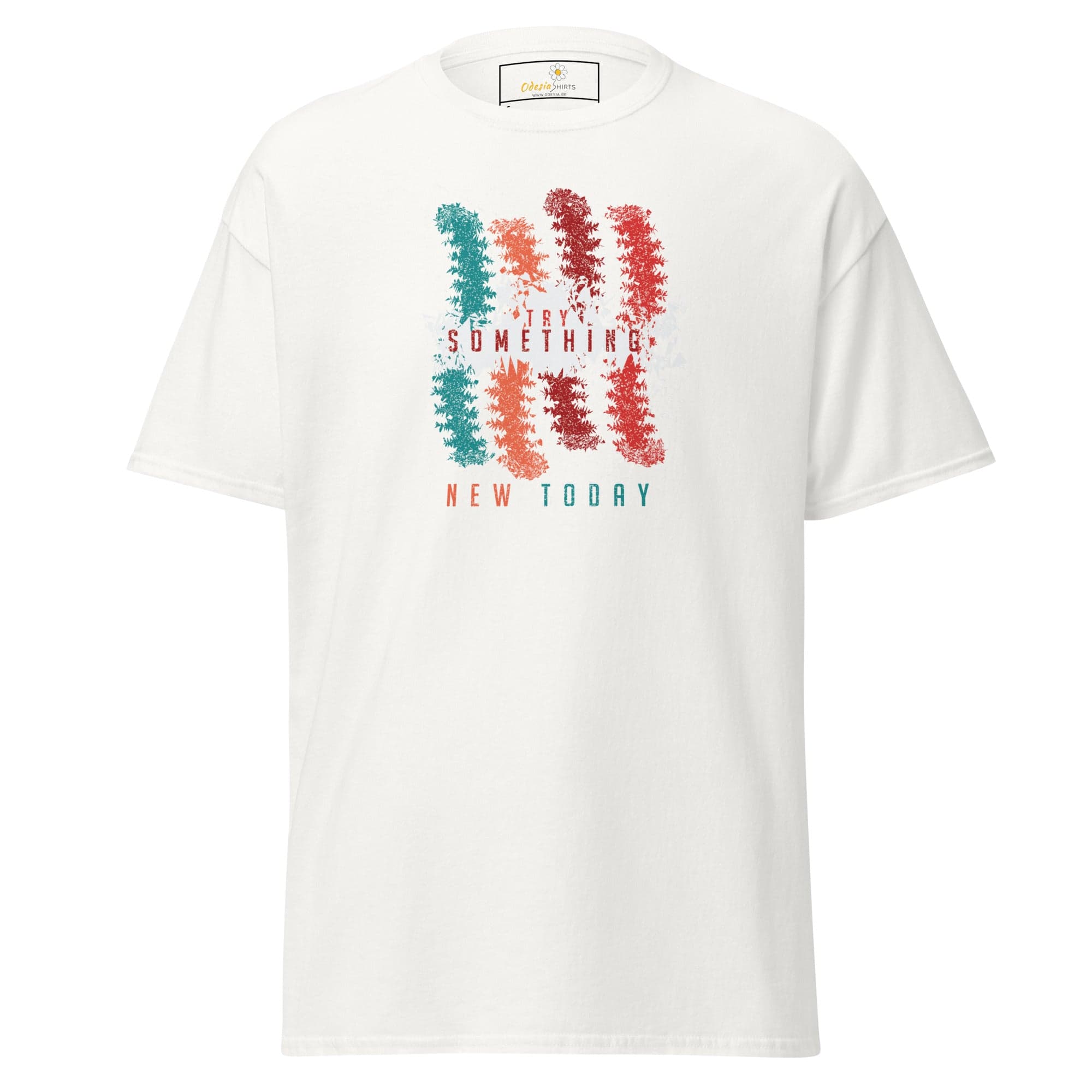 Unisex classic t-shirt - ABSTRACT COLOR LINES - REGULAR - White / S