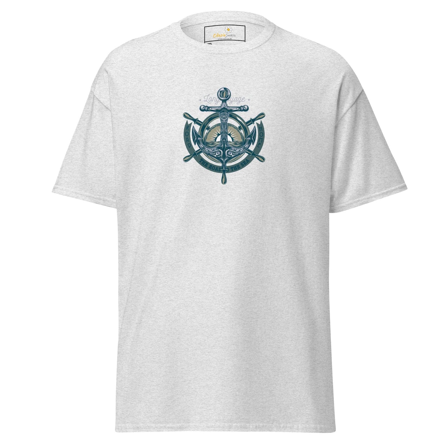 White T-shirt with nautical design for Men and Women in 2XL to 5XL sizes